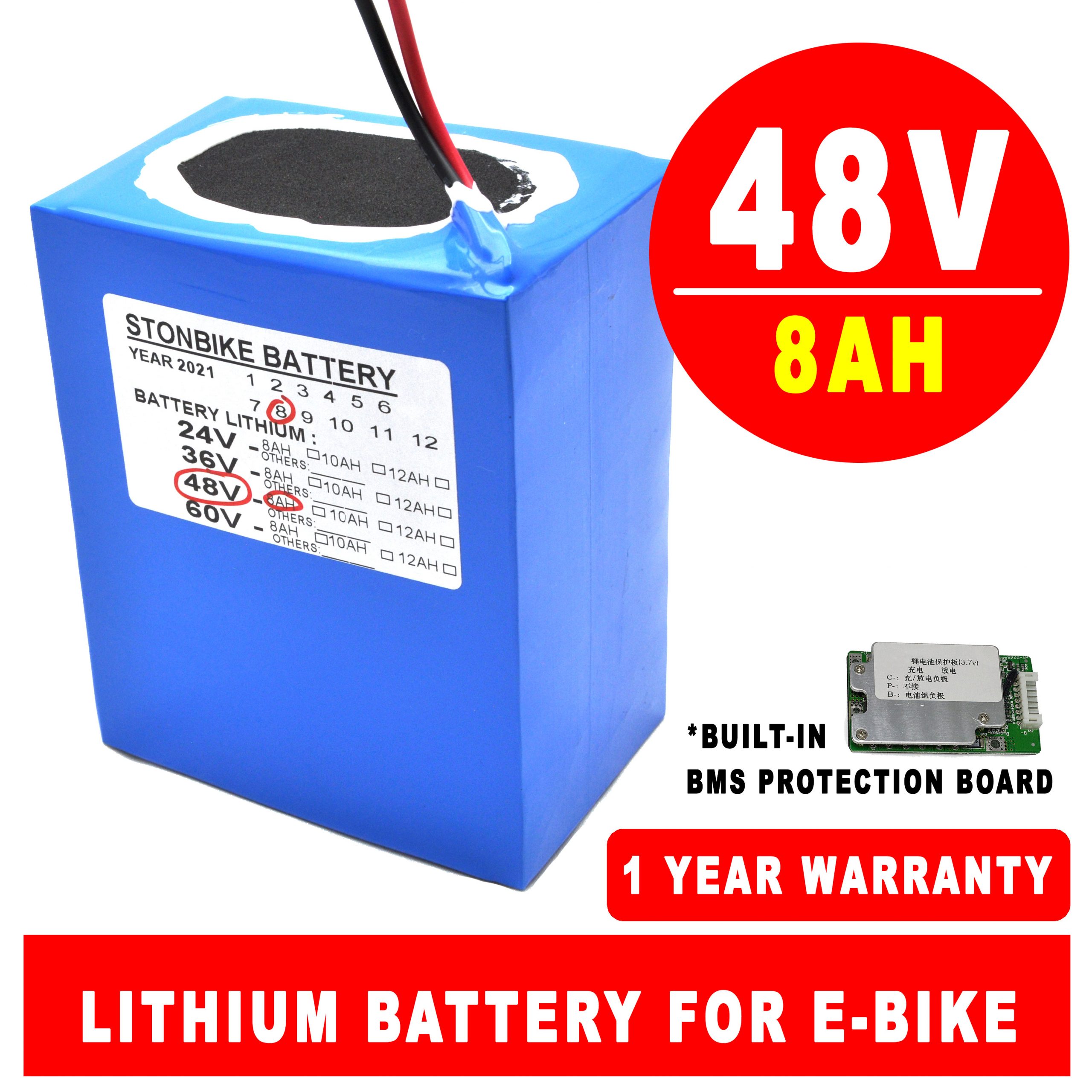 48V 8AH Lithium Battery Pack