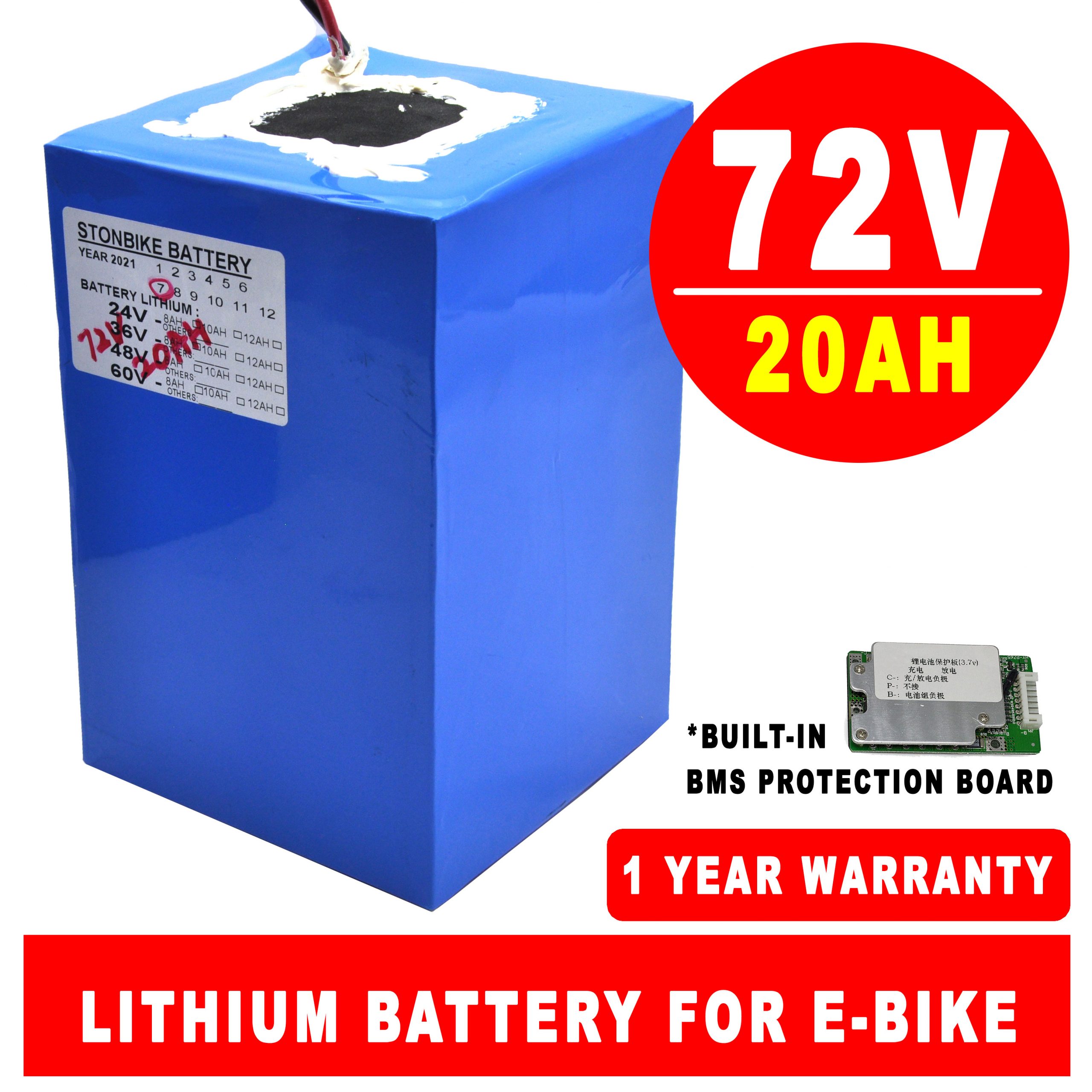 72V20AH Lithium Battery Pack