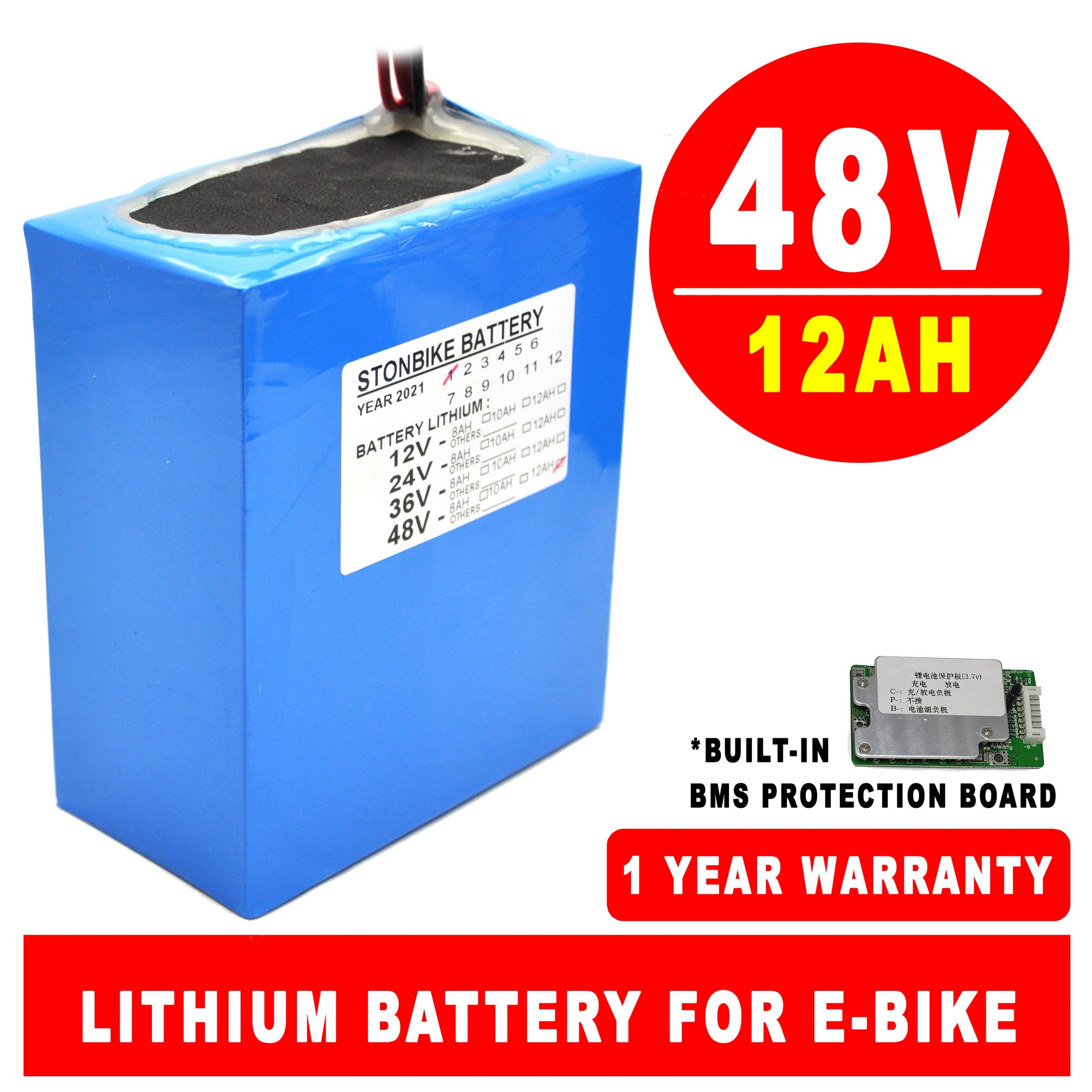 48V 12AH Lithium Battery Pack